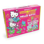 Quebra-Cabeça para Colorir HELLO KITTY - KIT C/ 72 PECAS E 3 HIDROCOR - LEO e LEO